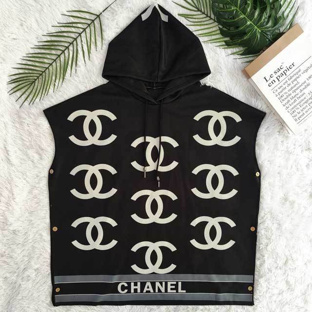 Button Printed Casual Hooded Dress