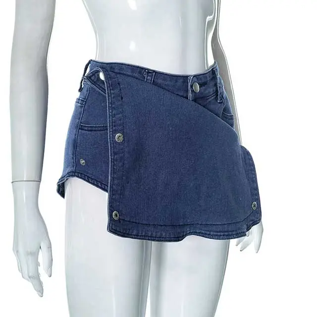 Chic Design Denim Shorts Skirt