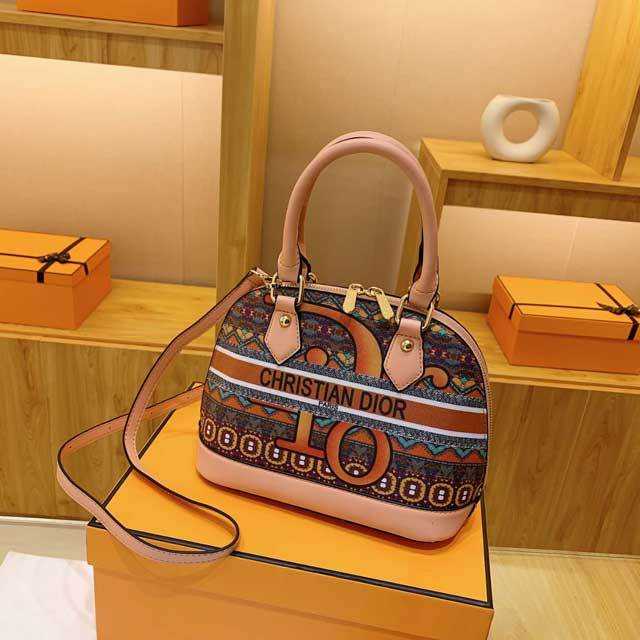 Printed Zipper Crossbody Handbag