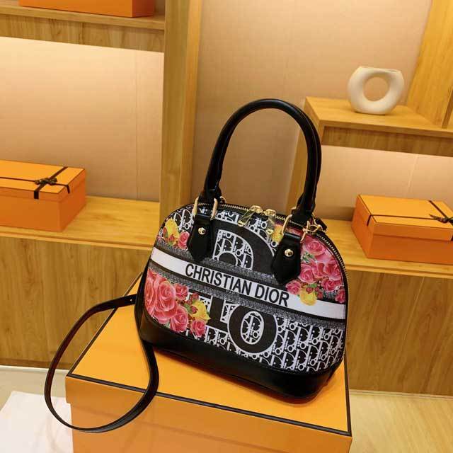 Printed Zipper Crossbody Handbag