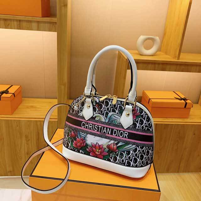 Printed Zipper Crossbody Handbag