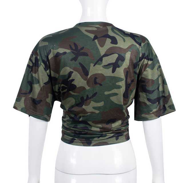 Camo Print Slit T Shirts