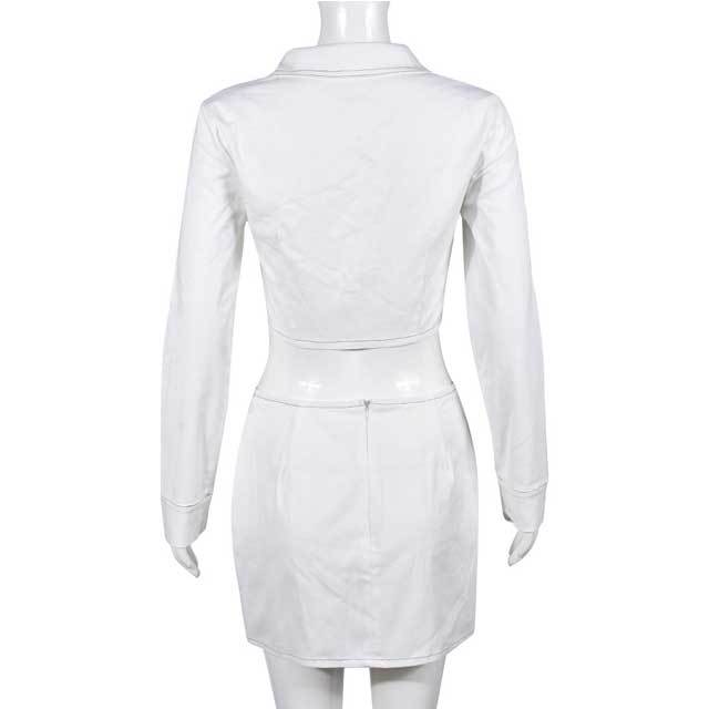 Button Top Cargo Skirt Set