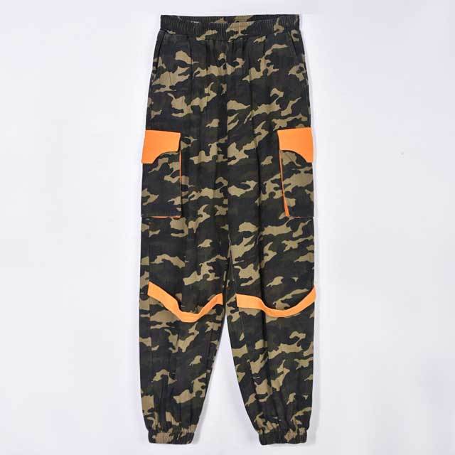 Camo Print Slim Casual Pants