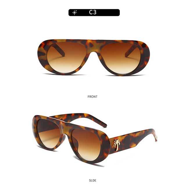 Oval Frame Fashion Sunglasses
