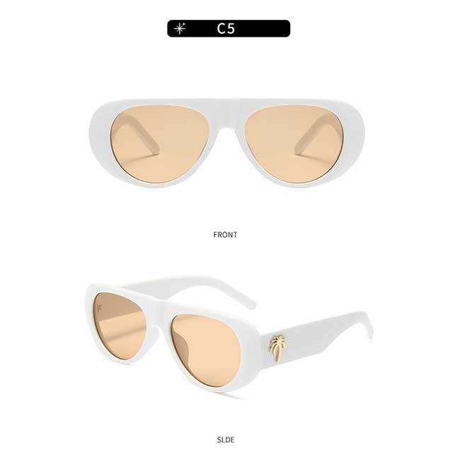 Oval Frame Fashion Sunglasses