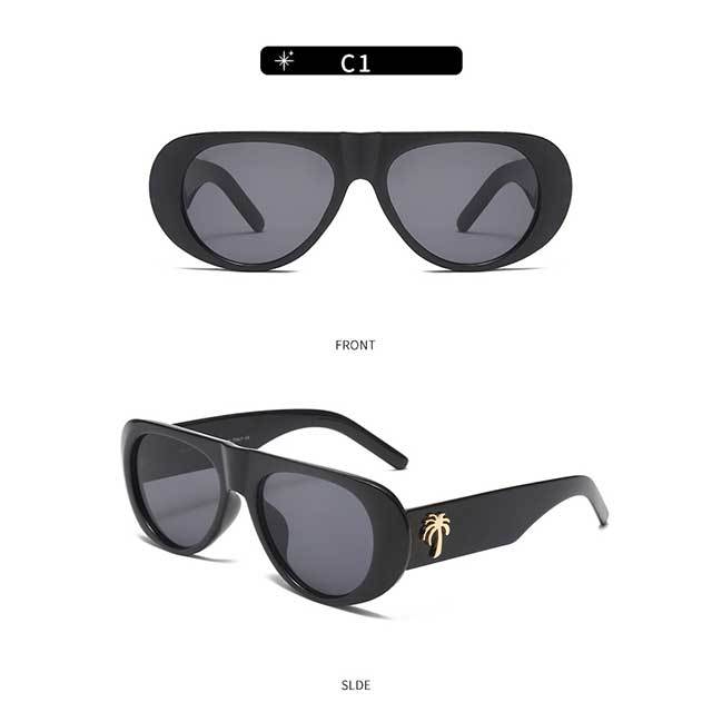 Oval Frame Fashion Sunglasses