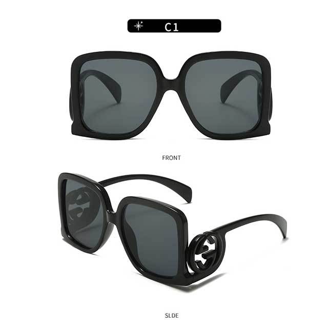 Square Frame Hollow Design Sunglasses