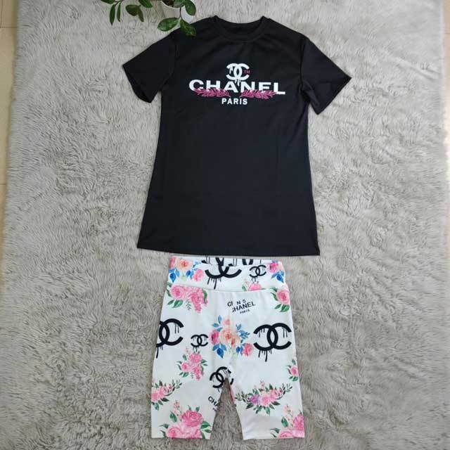Printed Casual Sporty Short Set