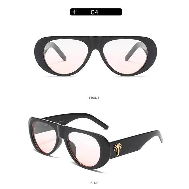 Oval Frame Fashion Sunglasses