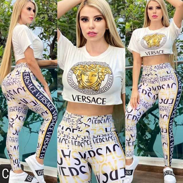 Printed High Waist Jogging Suit