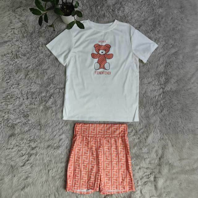 Printed High Waist Short Set