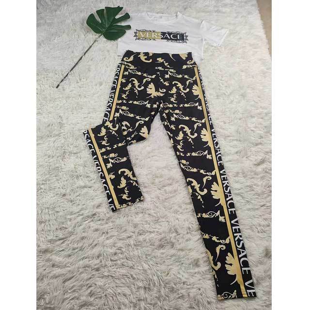 Printed High Waist Jogging Suit