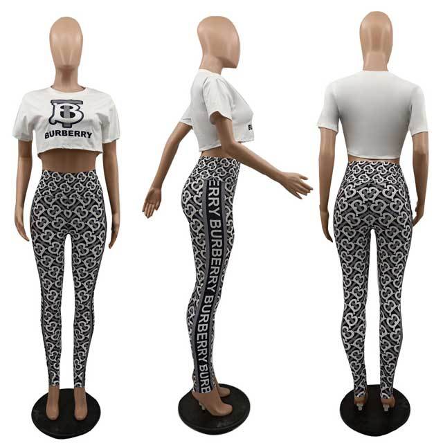 Printed High Waist Jogging Suit