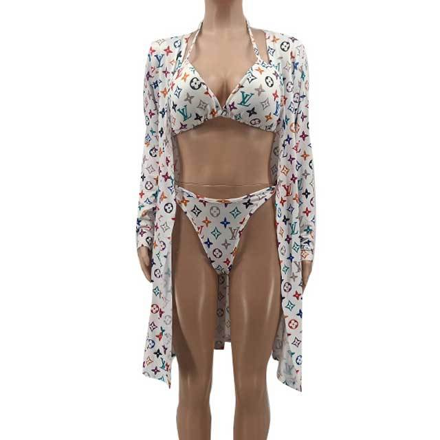 Printed 3 Piece Bikini Set