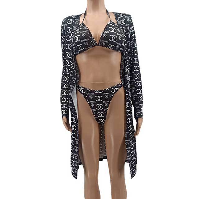 Printed 3 Piece Bikini Set