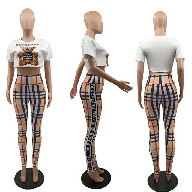 Printed High Waist Jogging Suit