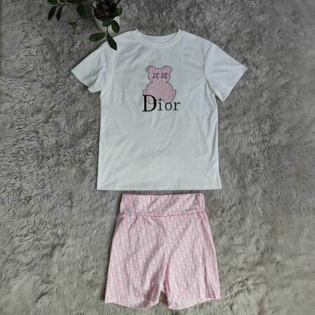 Printed High Waist Short Set