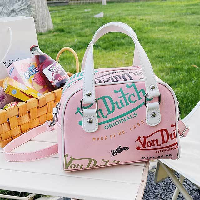 Graffiti Printed Seashells Shoulder Bag