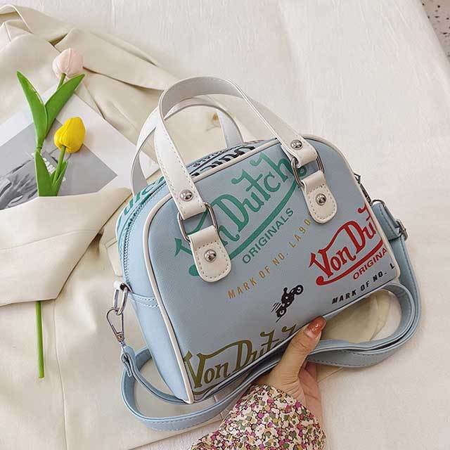 Graffiti Printed Seashells Shoulder Bag