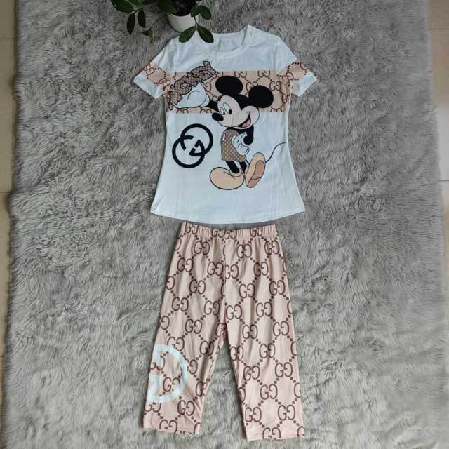 Cartoon Print Casual Short Set