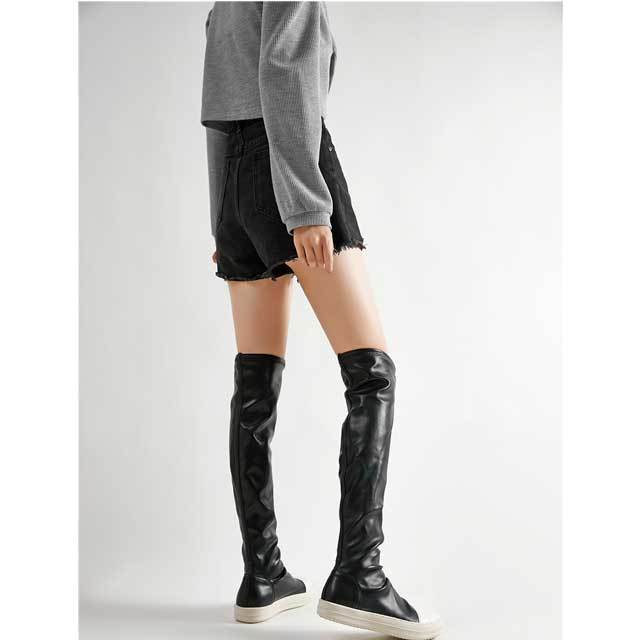 Leather Fashion Over Knee Boots