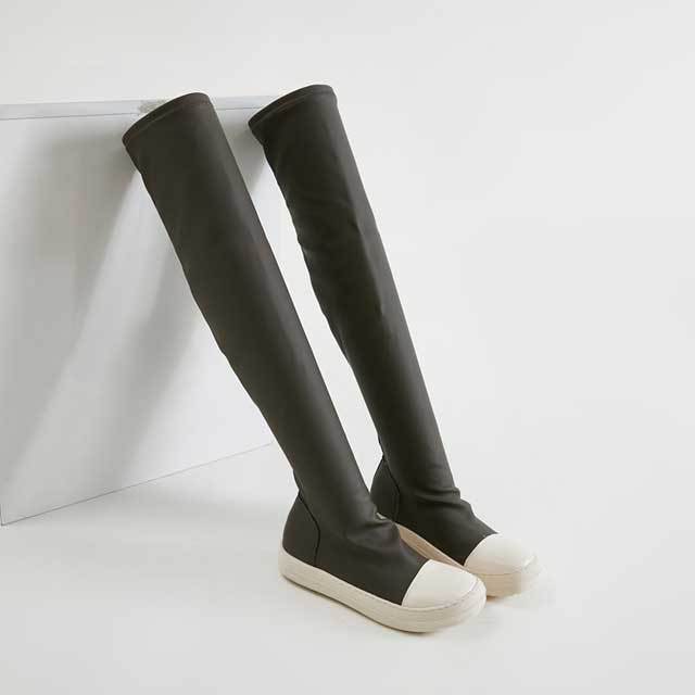 Leather Fashion Over Knee Boots