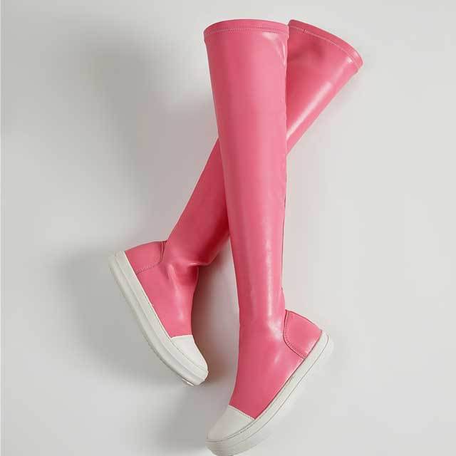 Leather Fashion Over Knee Boots