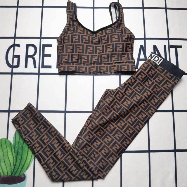 Letter Print Tank Top Skinny Tracksuit
