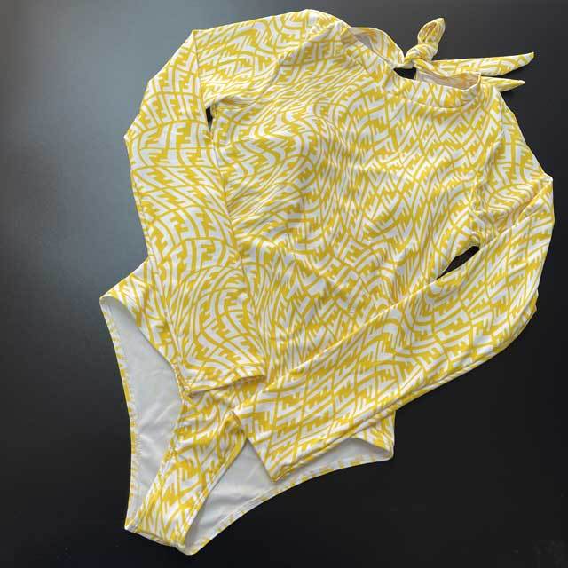 Backless Printed Long Sleeve One Piece