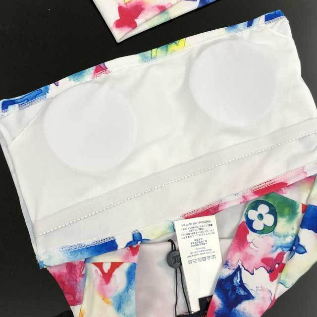 Tie Dye Fashion Bandeau Bikini Set