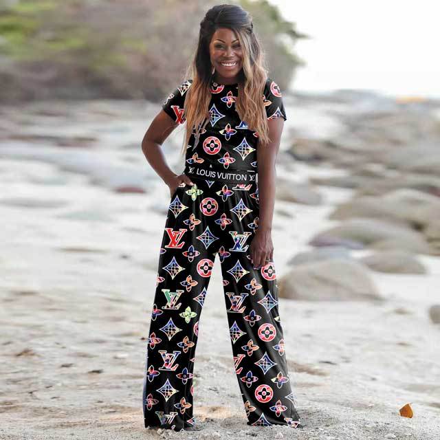 Printed Short Sleeve Casual Pants Set
