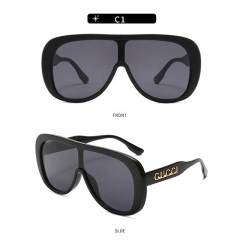 Oversized Retro Brand Mirror Sunglasses