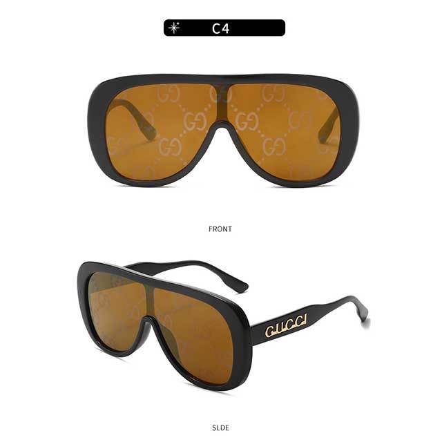 Oversized Retro Brand Mirror Sunglasses