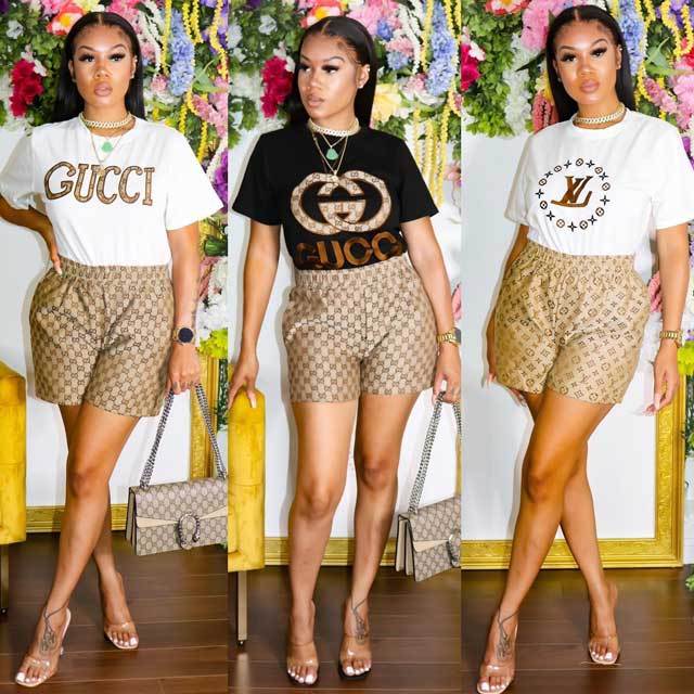 Printed Casual Women Short Set