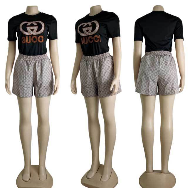 Printed Casual Women Short Set