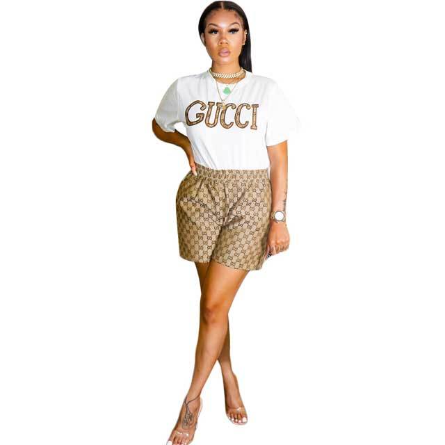 Printed Casual Women Short Set