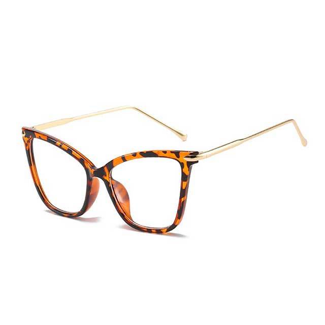 Retro Large Frame Cat Eye Glasses