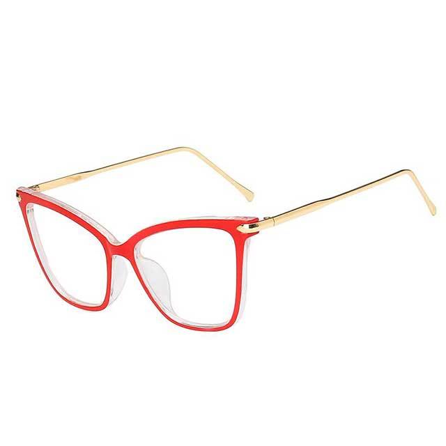 Retro Large Frame Cat Eye Glasses