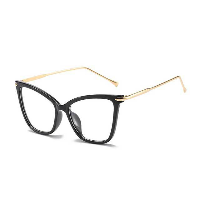 Retro Large Frame Cat Eye Glasses