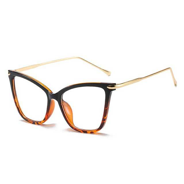 Retro Large Frame Cat Eye Glasses