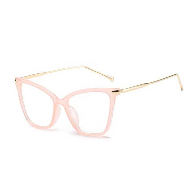 Retro Large Frame Cat Eye Glasses