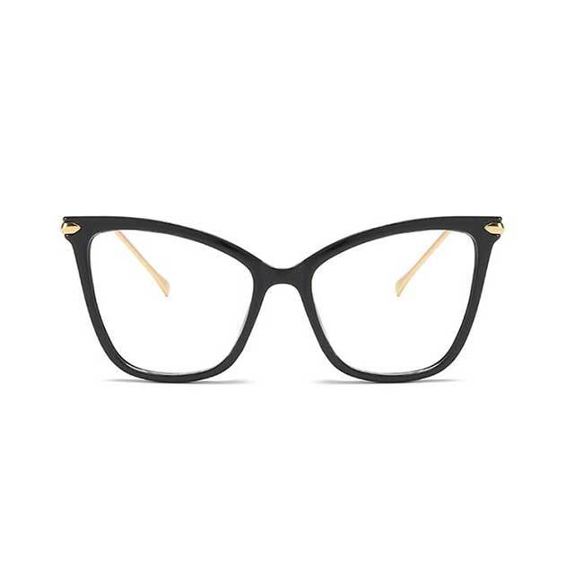 Retro Large Frame Cat Eye Glasses