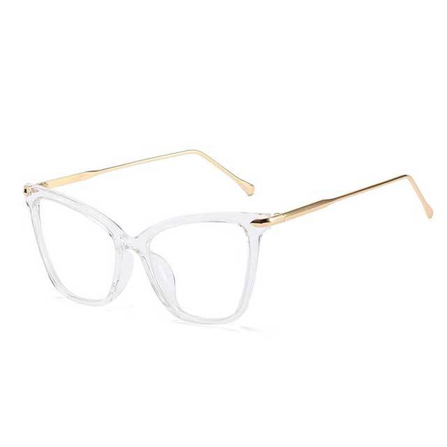 Retro Large Frame Cat Eye Glasses