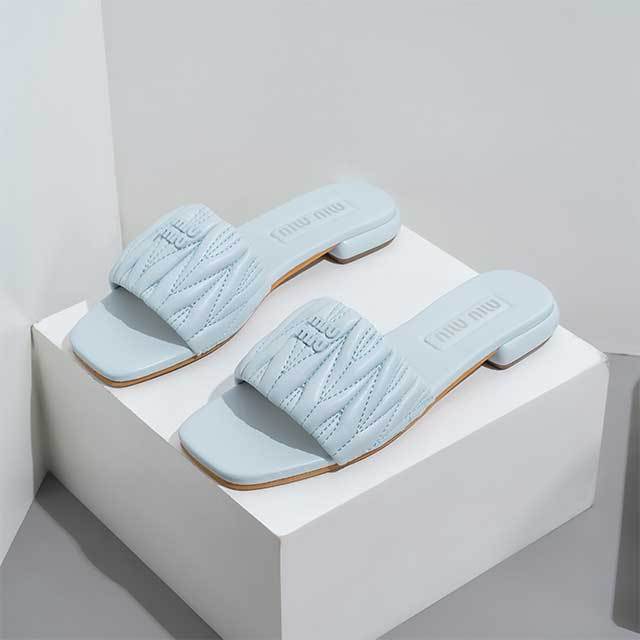 Elegant Ladies Solid Color Open Top Slides Shoes