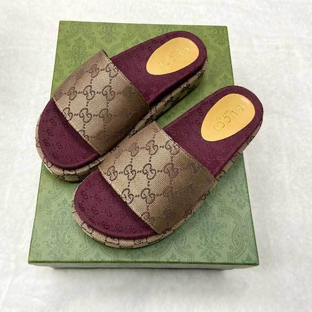 Letters Embroidery Design Platform Slides Shoes