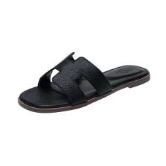 Classic Style Hollow Out Flat Slides Shoes