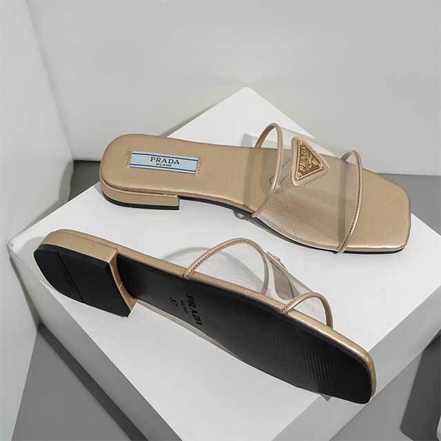 Fashionable Transparent Open Toe Slides Shoes