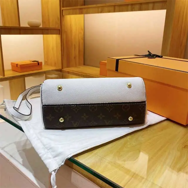 Color Block Leather Crossbody Handbag