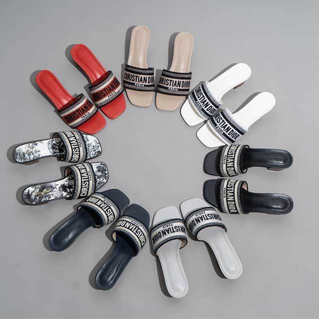 Chunky Heel Open Toe Slippers Shoes